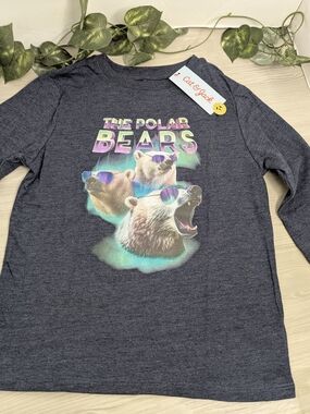 Cat & Jack Kids' Grey'The Polar Bears' Graphic Long Sleeve Tee